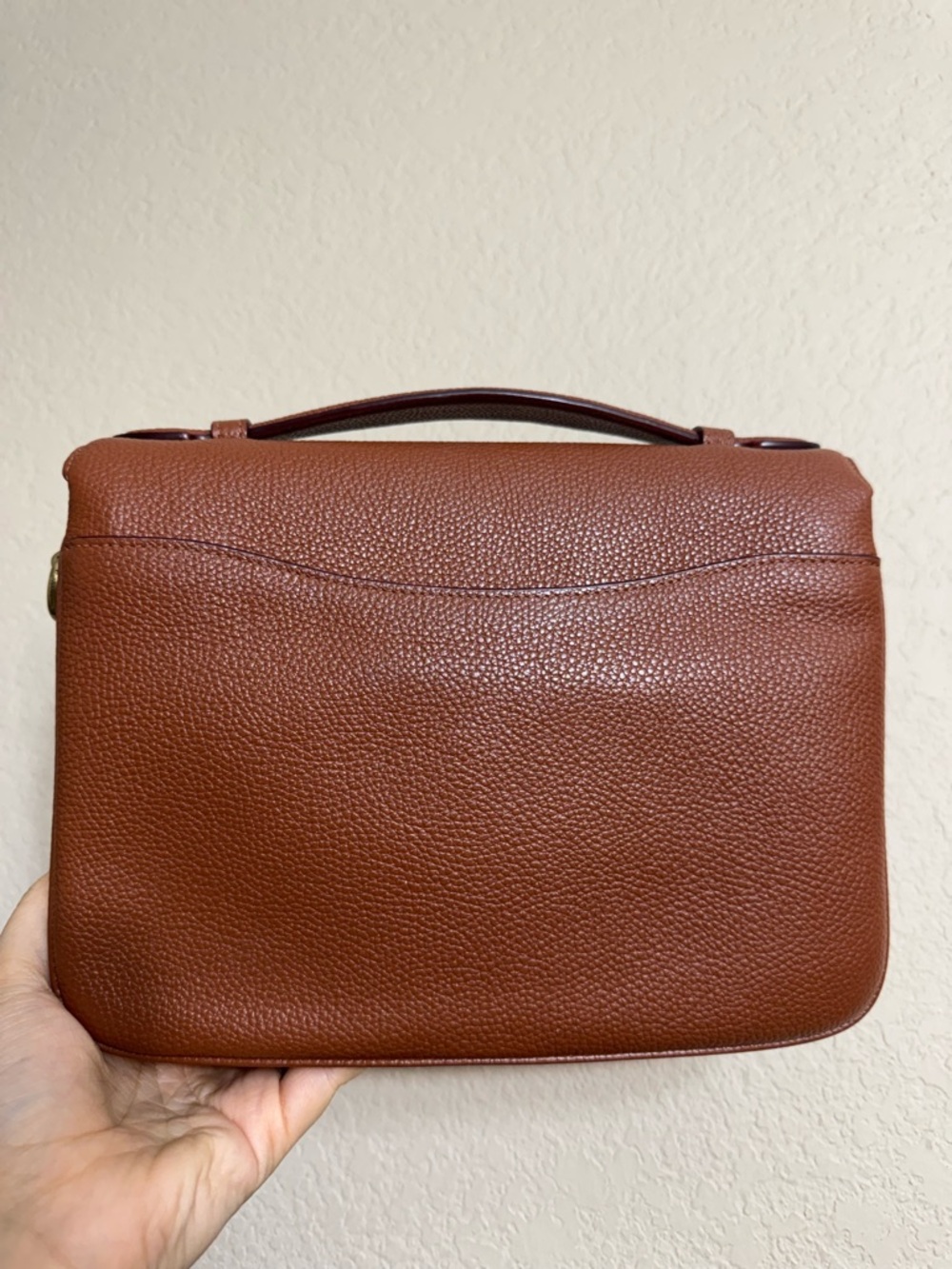 RARE Coach Cassie Pebbled Leather Top-Handle Crossbody - Chestnut Brown Saddle - Picture 5 of 6